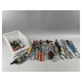 Variety Tool Lot & Clear Container