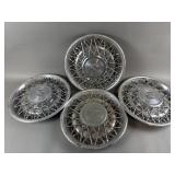 1970s-80s Cadillac Chrome Wire Hubcaps (4)