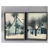 Vtg Framed/Signed Lithograph by Jacques Deperthes