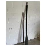 Antique Wooden Shooting Stick & Oar