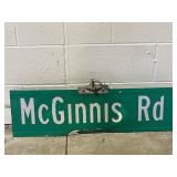 Vintage Street Sign McGinnis Rd