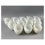 Vtg Anchor Hocking Anchorwhite Milk Glass Tea Cups