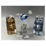 Vintage "Moai" Glass Cat Figurines & More