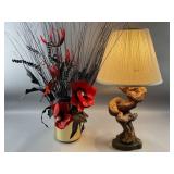 Vtg MCM Faux Driftwood Lamp & More