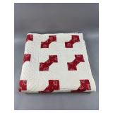 Vintage Handmade Bow Tie Patchwork Quilt