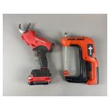 Craftsman Cordless Pruner & Black & Decker C-Clamp