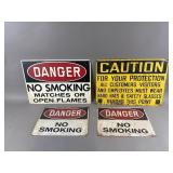 Various Vintage Metal Danger/Caution Signs