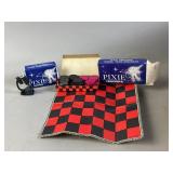 Pixie Vendors Microscope & Checkers Mini Games