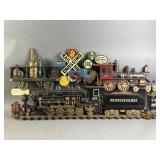 Vtg 1973 Burwood Products Railroad Wall Sign