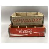 Vintage Coca-Cola & Canada Dry Wooden Crates