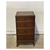 Vintage Phonograph Record Storage Cabinet
