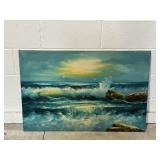 Signed Oil Painting On Canvas by Wright