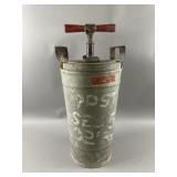 Vtg Galvanized Hand Pump Fire Extinguisher