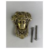 Antq Athena Face Brass Door Knocker