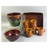 Vtg Lot of Brown Ceramic Pottery