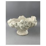 Vintage Chalkware Pedestal Fruit Bowl