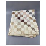 Vintage Handmade Scrappy Patchwork Quilt