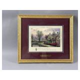 Framed Print of Lamplight Lane Thomas Kinkade