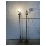 2- Vintage Brass Floor Lamps