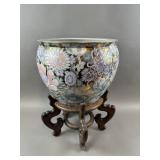 Chinese Porcelain Fish Bowl Planter Jardiniï¿½re