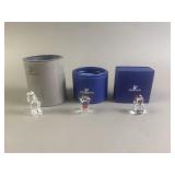 3 Swarovski Crystal Figurine W/Original Box