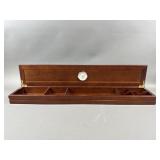 Wooden Desk Organizer With Clock