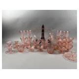 Vintage Pink Depression Glass Set