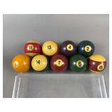 (9) Vintage Billiard Balls