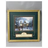 Framed/Signed Joy to the World Print by T. Kinkade
