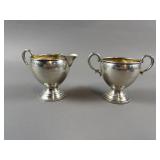 Sterling Silver Creamer & Sugar Dish