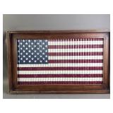 Framed Metal American Flag