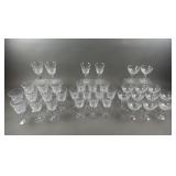 Royal Doulton Windsor Crystal Glasses Set of 36