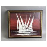 Framed Nautical Canvas Painting