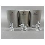 3 Swarovski Crystal Figurines W/ Original Boxes