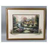 Framed/Signed Cottage Print by Dalia
