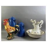 Vtg Wash Basin Bowl/Pitcher & More
