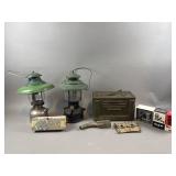 Vintage Oil Lamps, Motor, Military Gear & More