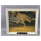 Framed "Jaguar" by Bob Kuhn Seagram Collection