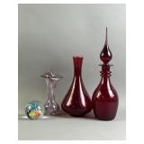 Vintage Hand Blown Decorative Glass & More