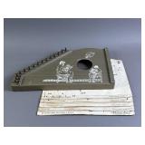 Vtg 1950s Harbert Italians Zither & Music Sheets
