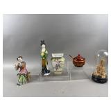 Chinese Cork Diorama, Porcelain Figurines & More