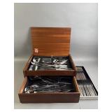 WMF Zurich Model Flatware Set In Wooden Chest