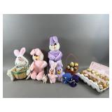 Easter Lot - Bunnies, Painted Eggs & More