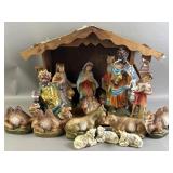 Large Vintage Nativity Set