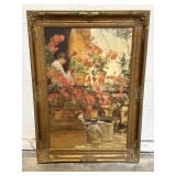 Framed & Signed Oil Painting "Geraniums"