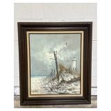 Vtg Signed Original Oil Painting on Canvas