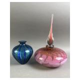 Hand Blown Glass Art Vases