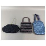 3 Vintage Beaded Purses/Clutch Bags