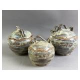Studio Art Pottery Covered Bowls
