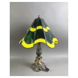 Vtg Stained Glass Table Lamp